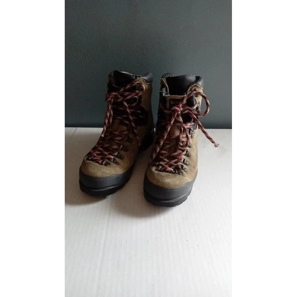 La Sportiva Suede Hiking Boots Vibram Sole Tan Brown‎ Mountain Trekking Mens